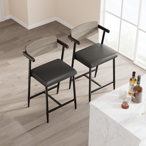 Pcs upholstered bar stools - 2,