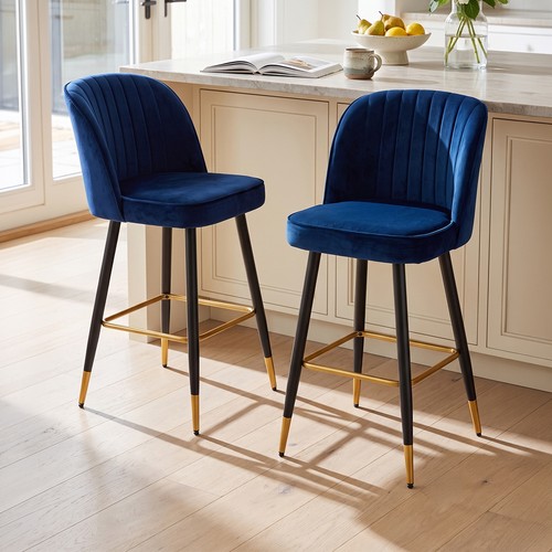Bar stools set royal blue - stools, 2