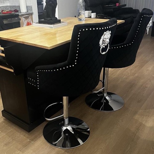 Luxury velvet swivel bar stool - luxury,