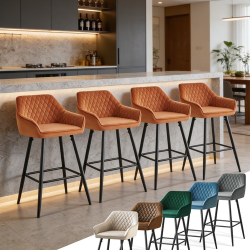 Set bar stools velvet - bar,