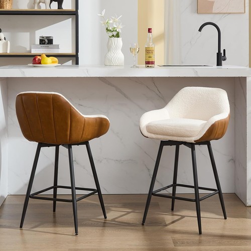 Swivel bar stools boucle - bar,