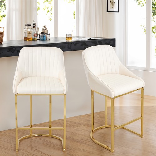 Modern velvet upholstered bar - modern,