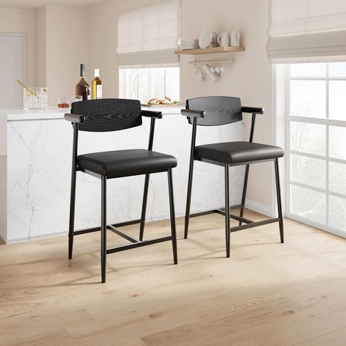 Upholstered bar stools set - set, of