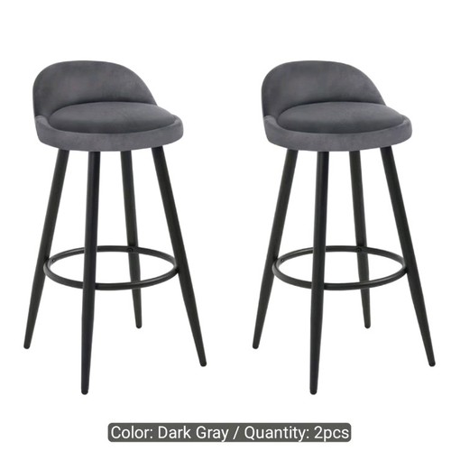 Pcs velvet bar stools - 1,