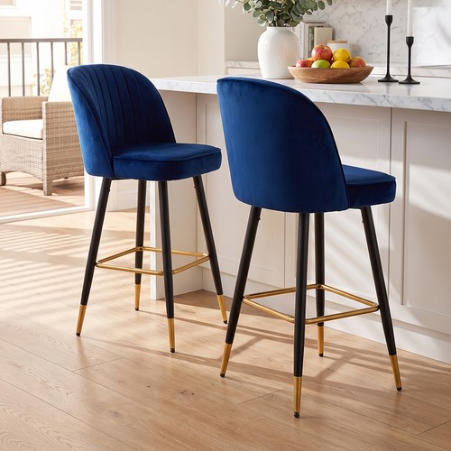 2pcs bar stools velvet - bar,