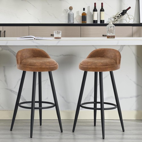 2pcs low back barstools - low,